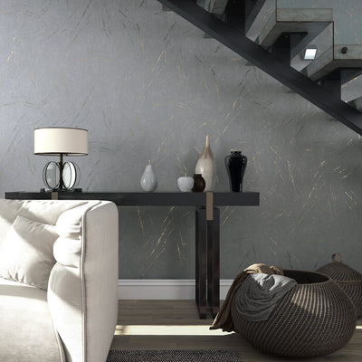 product image for Plaster Grey Dark Wallpaper from Serene Collection by Galerie Wallcoverings 28