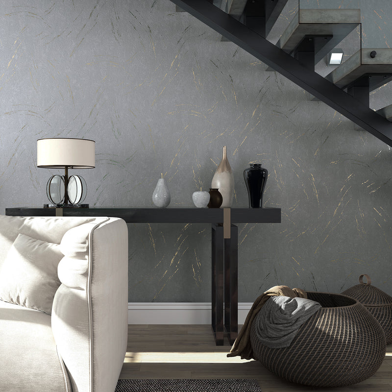 media image for Plaster Grey Dark Wallpaper from Serene Collection by Galerie Wallcoverings 249