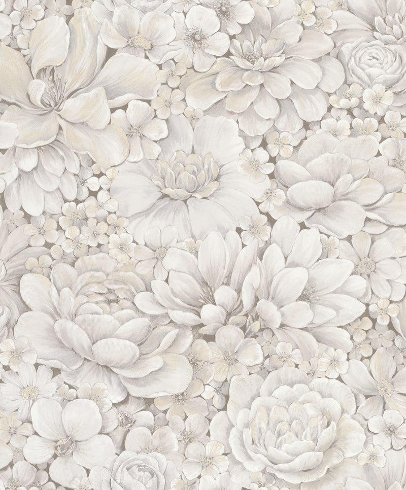 media image for sample floral texture greige wallpaper from eden collection by galerie wallcoverings 1 274