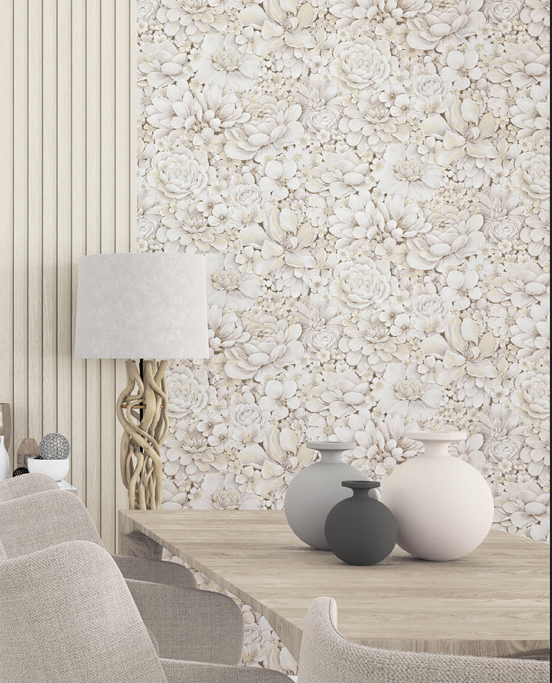 Rowan Wallpaper in Griege  Lucie Annabel