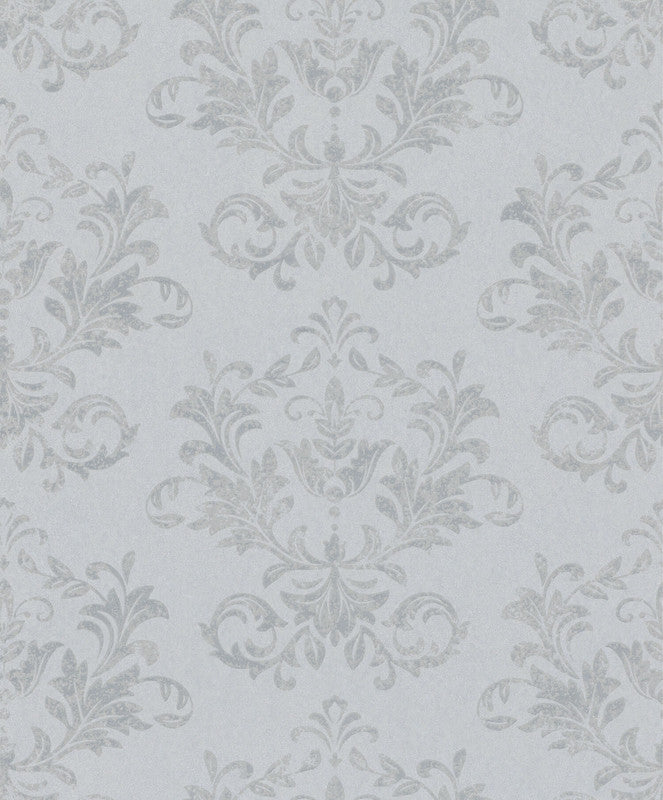 media image for Damask Wallpaper in Grey/Silver 238