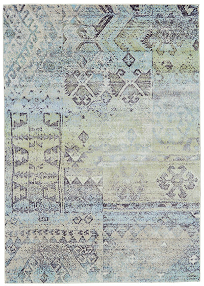 product image of Alessandria Green and Blue Rug by BD Fine Flatshot Image 1 515