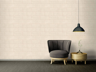 product image for Modern Bricks/Stones Textured Wallpaper in Cream/Beige 81