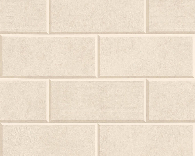 media image for Modern Bricks/Stones Textured Wallpaper in Cream/Beige 238