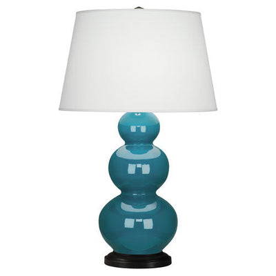 product image of triple gourd peacock glazed ceramic table lamp by robert abbey ra 343x 1 519