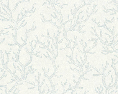 product image of Floral Corals Textured Wallpaper in Blue/Metallic 582