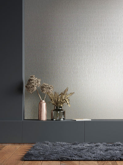 product image for Ruche Silk Wallpaper in Cream/Grey 36