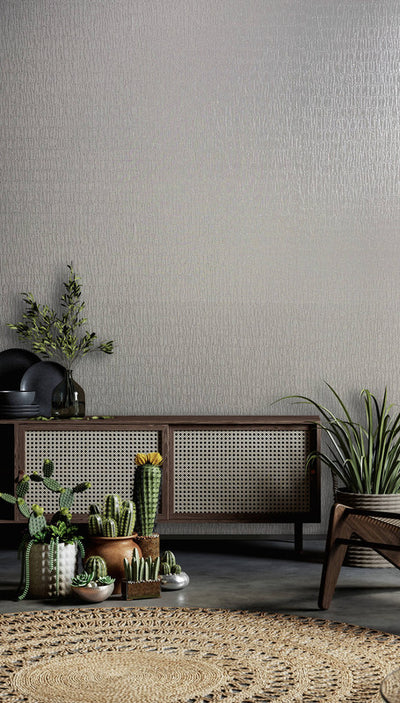 product image for Ruche Silk Wallpaper in Medium Grey 81