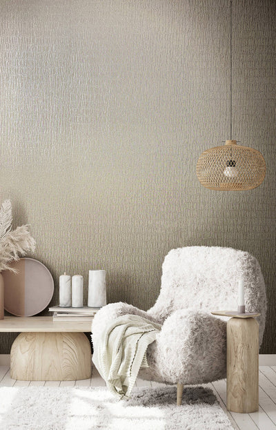 product image for Ruche Silk Wallpaper in Beige 87