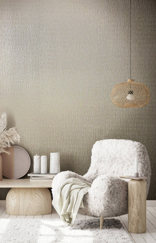 media image for Ruche Silk Wallpaper in Beige 24