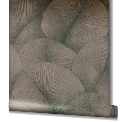 product image for Palm Leaf Wallpaper in Brown/Gold 22