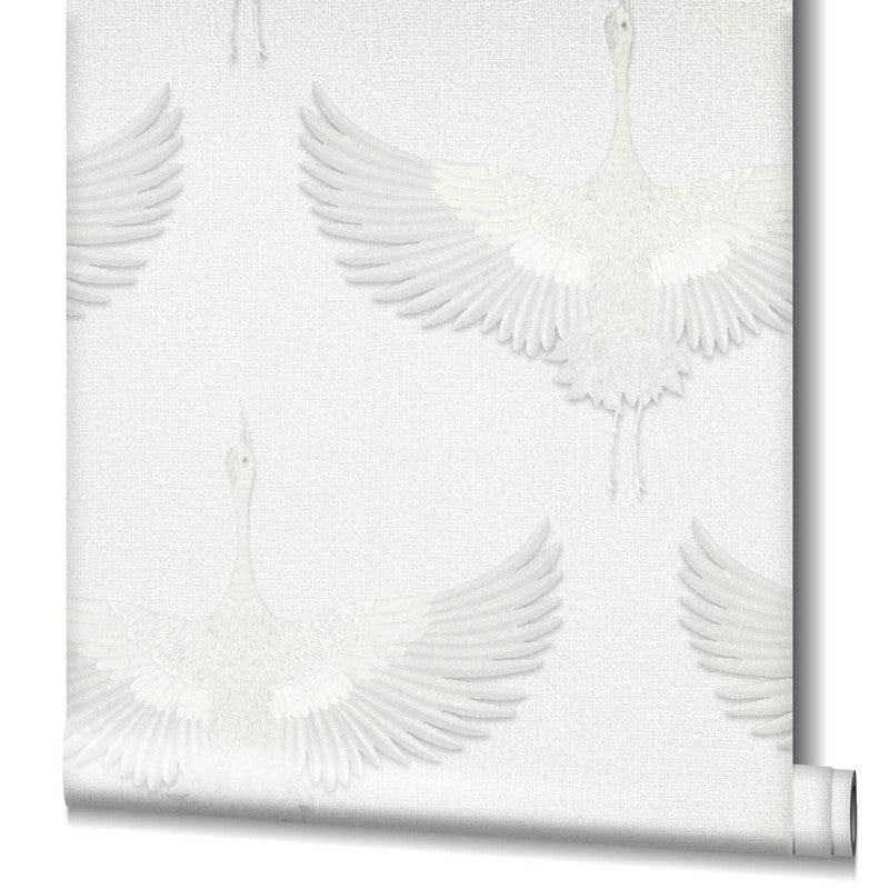 media image for Stork Wallpaper in White 25