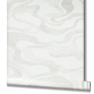 product image for Flow Wallpaper in White/Grey 19