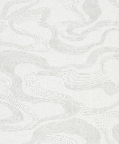 product image for Flow Wallpaper in White/Grey 26