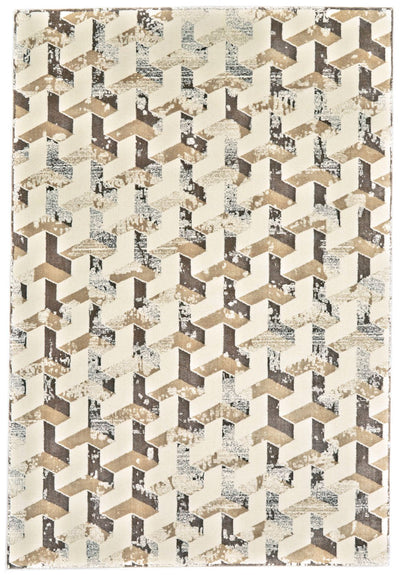 product image for Nahele Cream and Brown Rug by BD Fine Flatshot Image 1 43