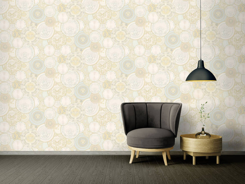 media image for Les Etoiles De La Mer Textured Wallpaper in Cream/Metallic 235