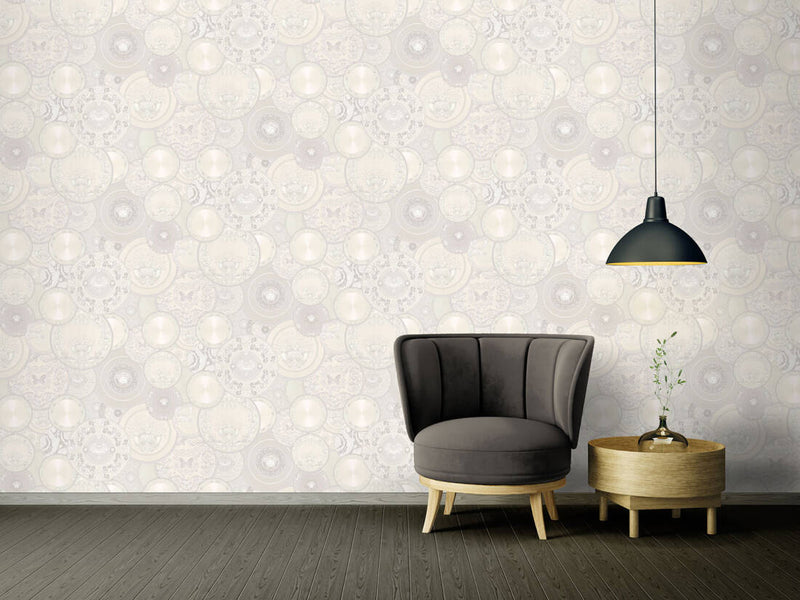 media image for Les Etoiles De La Mer Textured Wallpaper in Grey/Metallic 228