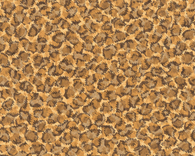 media image for Leopard Print Textured Wallpaper in Orange/Metallic 221