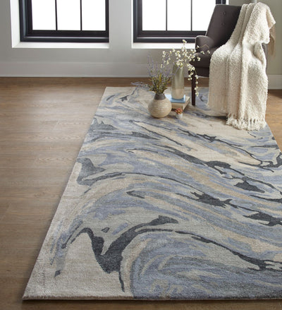 product image for Orwell Hand Tufted Blue and Beige Rug by BD Fine Roomscene Image 1 78