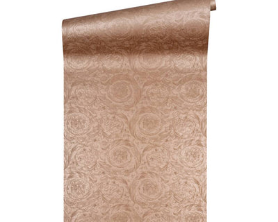 product image for Baroque Textured Damask Wallpaper in Copper/Silver from the Versace IV Collection 90