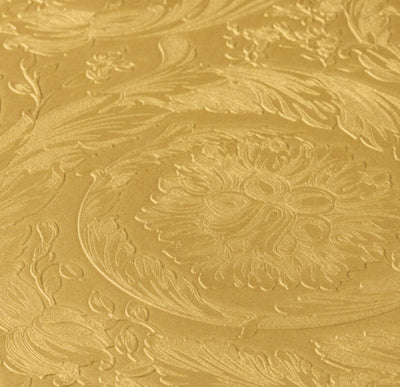 product image for Baroque Textured Damask Wallpaper in Gold from the Versace IV Collection 25