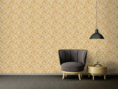 product image for Baroque Textured Damask Wallpaper in Browns/Metallic from the Versace IV Collection 91