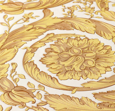 product image for Baroque Textured Damask Wallpaper in Browns/Metallic from the Versace IV Collection 58