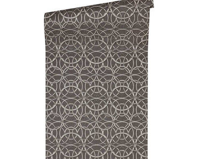 product image for Modern Geometric Textured Wallpaper in Grey/Silver from the Versace IV Collection 55