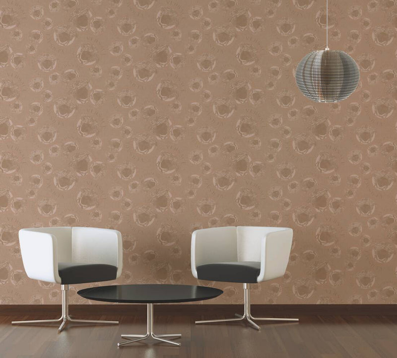 media image for Medusa Head Silhouette Textured Wallpaper in Gold/Beige from the Versace V Collection 218