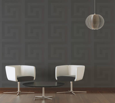 product image for Geometry Figures Textured Wallpaper in Grey from the Versace V Collection 11