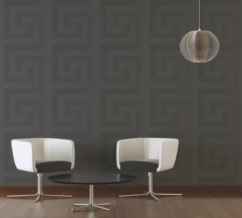 media image for Geometry Figures Textured Wallpaper in Grey from the Versace V Collection 263