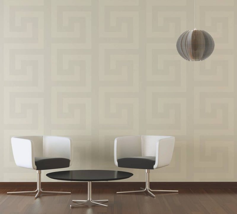 media image for Geometry Figures Textured Wallpaper in Cream from the Versace V Collection 275