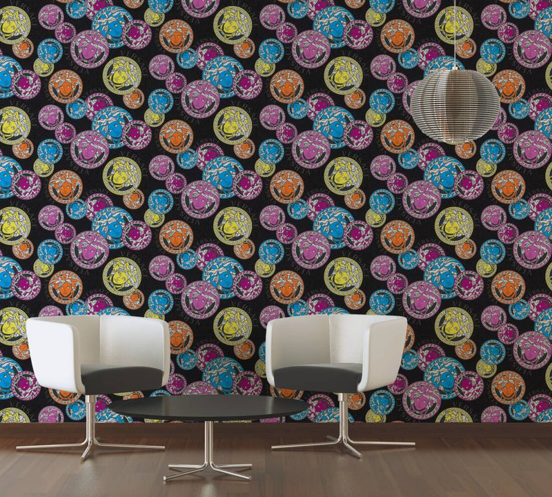 media image for Medusa Head Textured Wallpaper in Black/Multi from the Versace V Collection 227