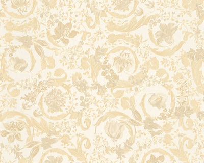 product image for Baroque Damask Textured Wallpaper in Cream/Gold by Versace Home 11