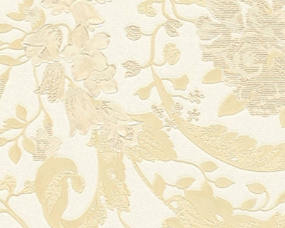 product image for Baroque Damask Textured Wallpaper in Cream/Gold from the Versace V Collection 93