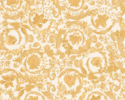 product image for Baroque Damask Textured Wallpaper in Cream/Orange by Versace Home 42