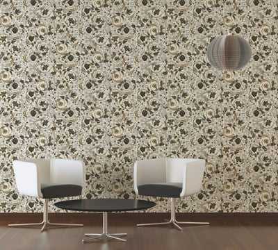 product image for Baroque Damask Textured Wallpaper in Cream/Black from the Versace V Collection 70