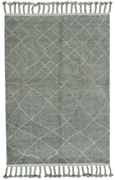 product image for Vail Hand Knotted Green and Gray Rug by BD Fine Flatshot Image 1 17
