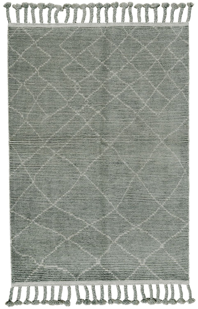 media image for Vail Hand Knotted Green and Gray Rug by BD Fine Flatshot Image 1 236