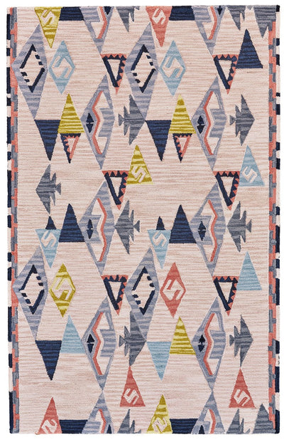 product image for Fariza Hand Tufted Pink and Blue Rug by BD Fine Flatshot Image 1 77