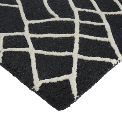 product image for Cavan Hand Tufted Black and Ivory Rug by BD Fine Corner Image 1 96