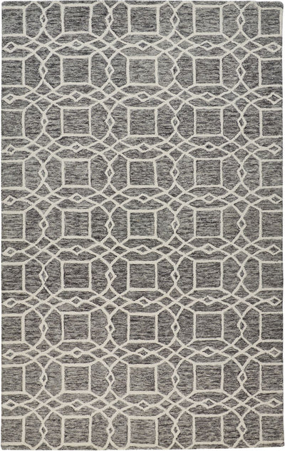 product image for Veran Hand Tufted Gray and Ivory Rug by BD Fine Flatshot Image 1 48