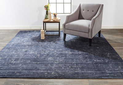 product image for Miska Hand Woven Blue and Ivory Rug by BD Fine Roomscene Image 1 11