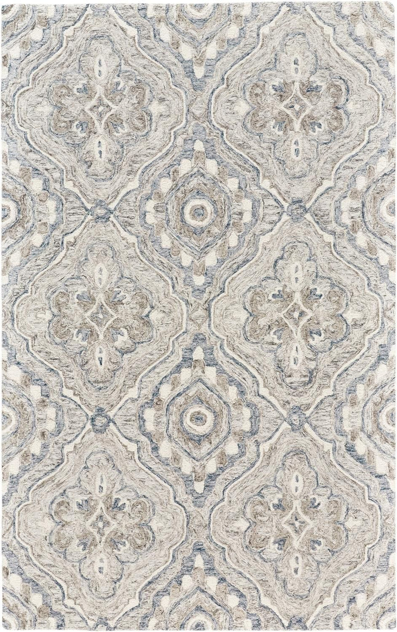 media image for Veran Hand Tufted Taupe and Blue Rug by BD Fine Flatshot Image 1 299