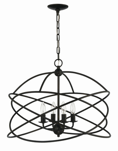 product image for Anson 4 Light Contemporary Statement Chandelier By Lumanity 2 2