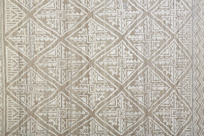 product image for Eckhart Hand Knotted Ivory and Tan Rug by BD Fine Texture Image 1 31