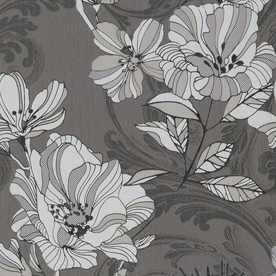 product image for Selene Silver Mucha Floral Wallpaper from the Lustre Collection by Brewster Home Fashions 23