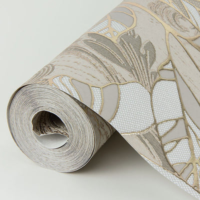 product image for Selene Gold Mucha Floral Wallpaper from the Lustre Collection by Brewster Home Fashions 94