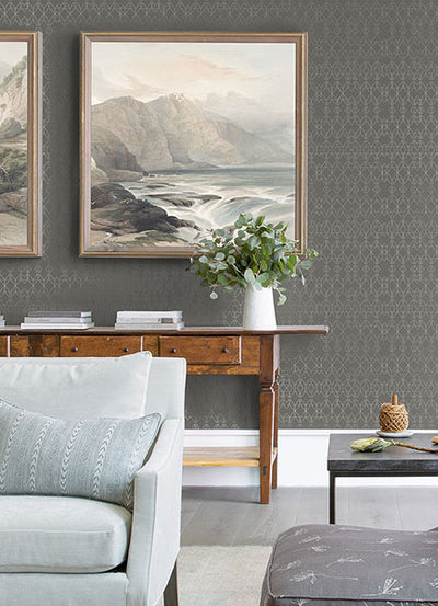 product image for Paititi Sterling Diamond Trellis Wallpaper from the Lustre Collection by Brewster Home Fashions 46