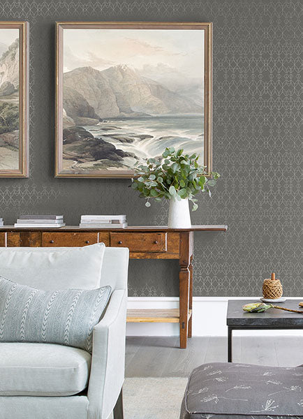 media image for Paititi Sterling Diamond Trellis Wallpaper from the Lustre Collection by Brewster Home Fashions 247